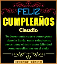 GIF Frases de Cumpleaños Claudio
